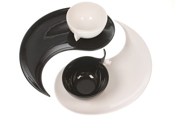 Yin/Yang Set Petit-déj. - Noir/Blanc